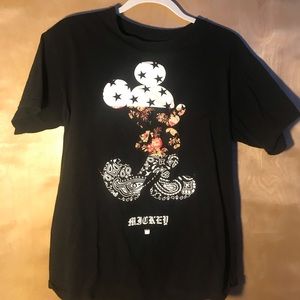 TWO! COMBO DEAL!! Mickey Mouse Floral Graphic Tees
